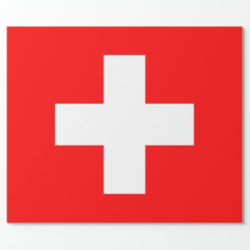 Swiss Flag Switzerland Wrapping Paper