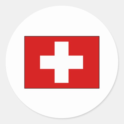 Swiss Flag T_shirts and Gifts Classic Round Sticker