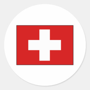 Swiss Flag T-shirts and Gifts Classic Round Sticker
