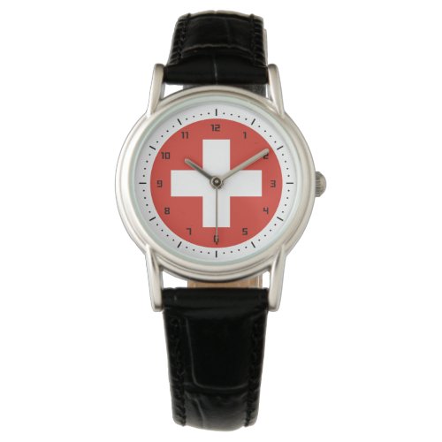 Swiss flag Watch