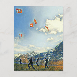 Swiss Flags Postcard