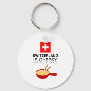 Swiss Fondue Funny Keychain