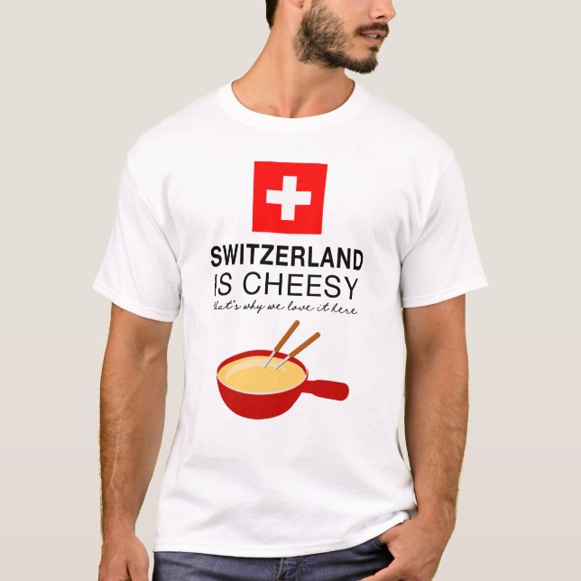 Swiss Fondue Funny T-Shirt (Front)