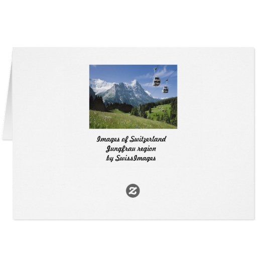 Swiss Greetings cards, Mannlichen (Back Horizontal)