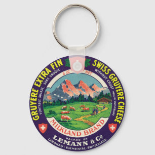 Swiss Gruyere Cheese Langnau Emmental Switzerland Keychain