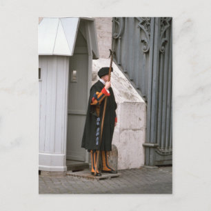 Swiss Guard in uniform designed by Michelangelo Postcard