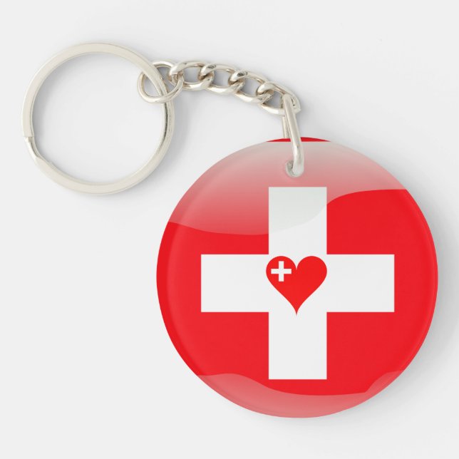 Swiss heart keychain (Front)