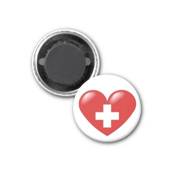 Swiss Heart Magnet - Schweizer Herz - Coeur Suisse by madelaide at Zazzle