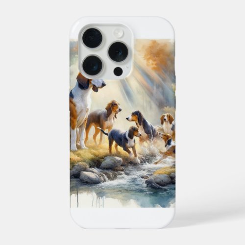 Swiss Hounds AREF4405 _ Watercolor iPhone 15 Pro Case