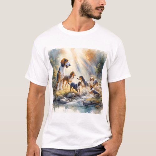 Swiss Hounds AREF4405 _ Watercolor T_Shirt