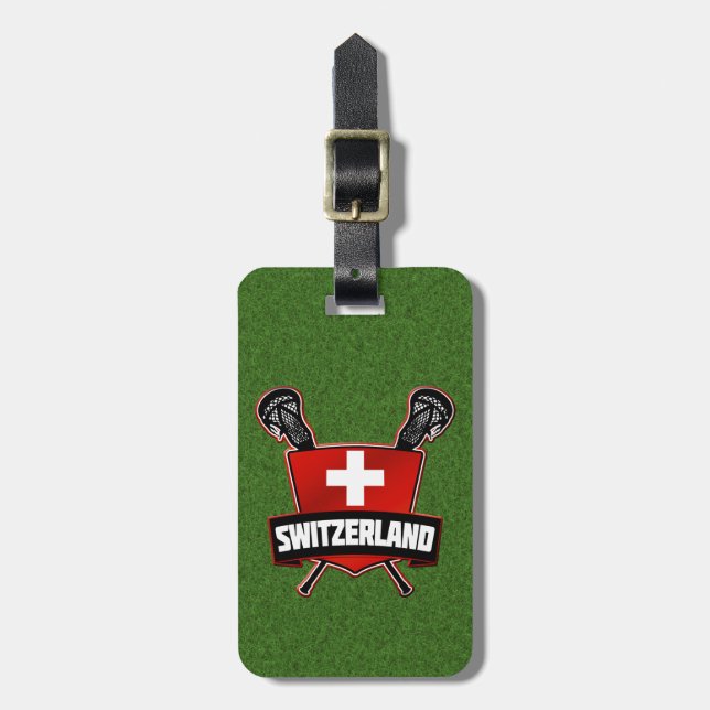 Swiss Lacrosse Luggage Tag Template (Front Vertical)