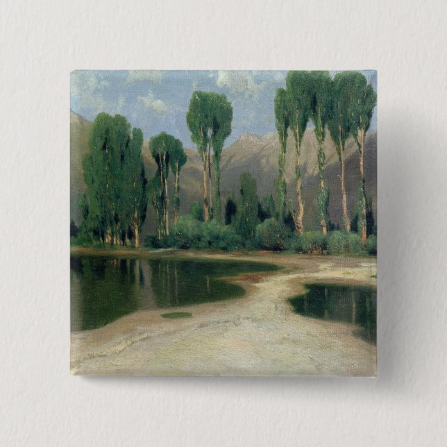 Swiss Landscape Pinback Button (Front)