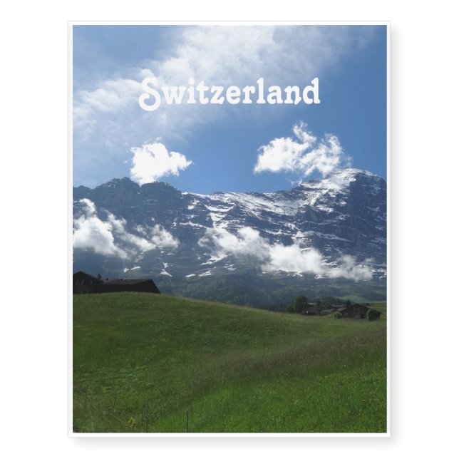 Swiss Landscape Temporary Tattoos (Front)