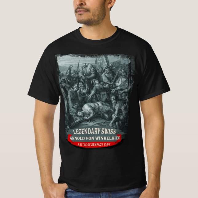 Swiss Legendary Hero Arnold von Winkelried Sempach T-Shirt (Front)