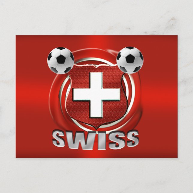 Swiss logo Soccer Fussball Presents Postcard (Front)