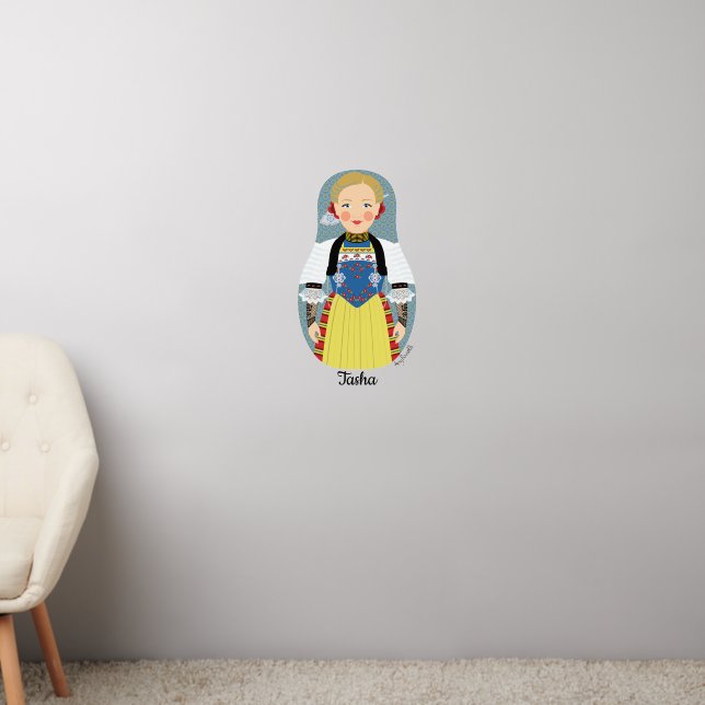 Swiss Matryoshka Wall Decal (Living Room 2)