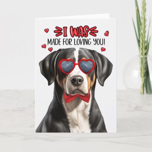 Swiss Mountain Dog Made for Loving You Valentine Holiday Card