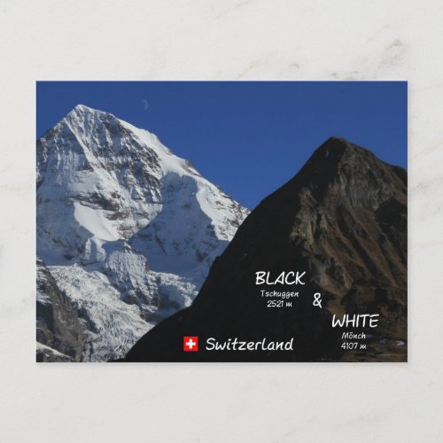 Swiss Mountains Schweizer Berge Mnch Postcard