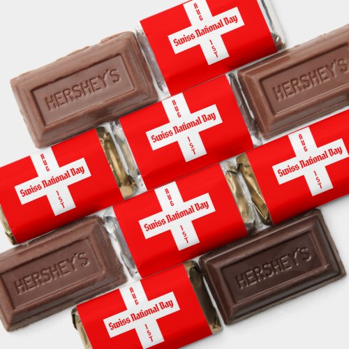 Swiss National Day in Four Languages Swiss Flag Hersheys Miniatures