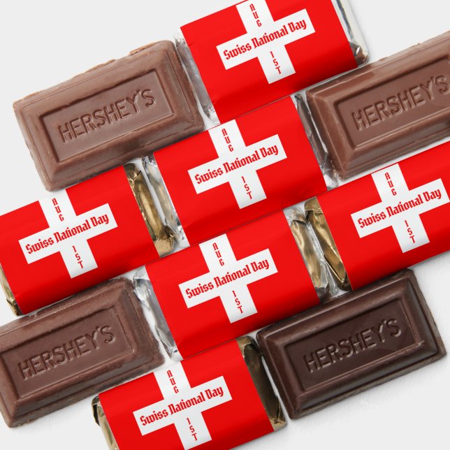 Swiss National Day in Four Languages Swiss Flag Hershey's Miniatures (Assorted)