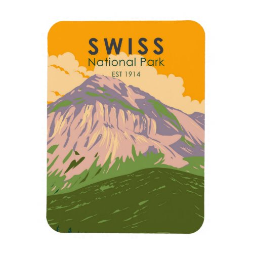 Swiss National Park Switzerland Vintage Magnet