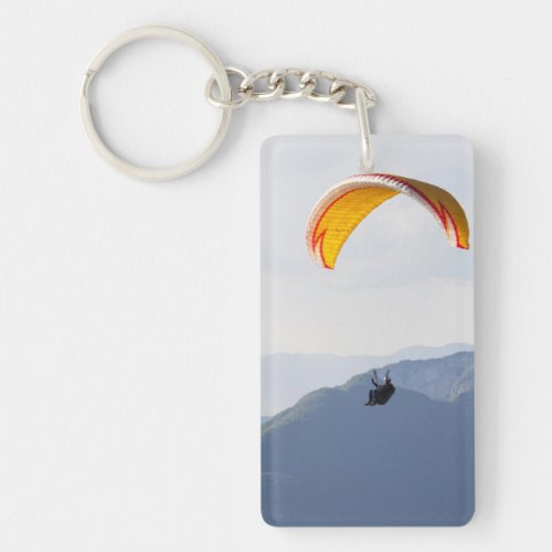 Swiss Paragliding Orange Epic Fun Fab Keychain