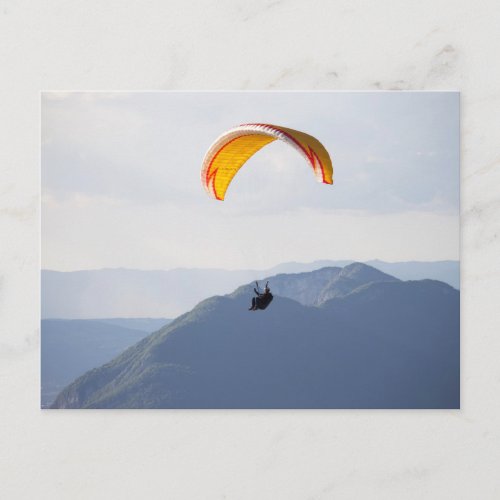 Swiss Paragliding Orange Flyer Fun Fab Epic Postcard