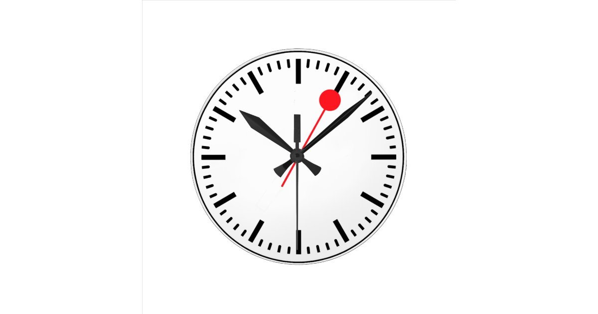 Swiss Railway Clock | Zazzle.com