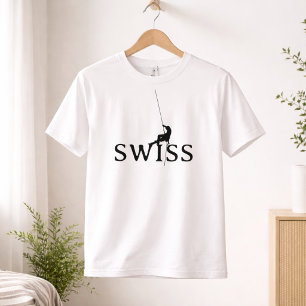 Swiss Rock Climbing Minimalist Silhouette T-Shirt