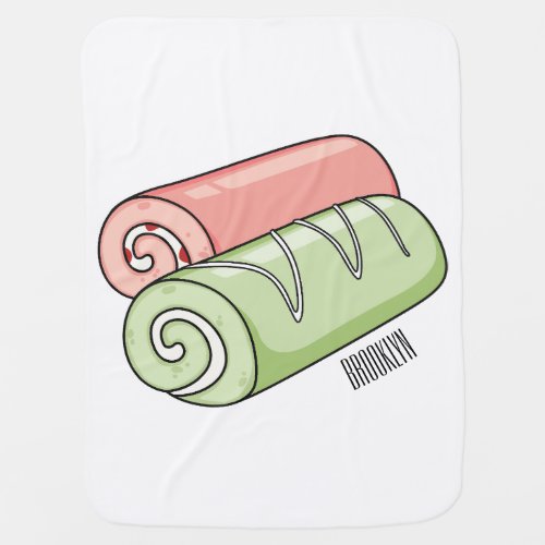 Swiss roll  roll cake cartoon illustration  baby blanket