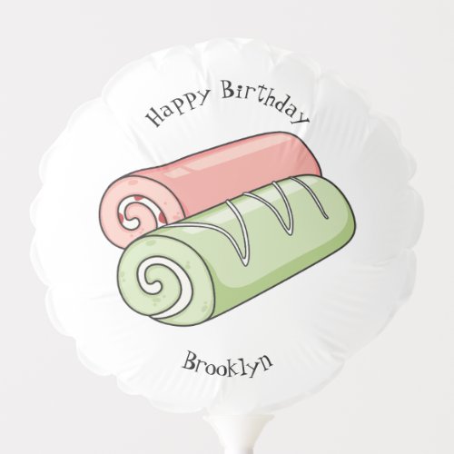 Swiss roll  roll cake cartoon illustration balloon