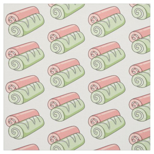 Swiss roll / roll cake cartoon illustration fabric