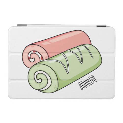 Swiss roll  roll cake cartoon illustration  iPad mini cover