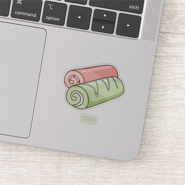 Swiss roll / roll cake cartoon illustration sticker (Detail)