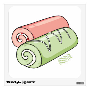Swiss roll / roll cake cartoon illustration wall decal