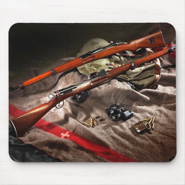 Swiss Schmidt Rubin 1889 & K31 Mouse Pad (Front)