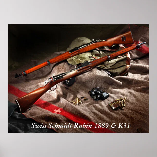 Swiss Schmidt Rubin 1889 K31 Poster Zazzle
