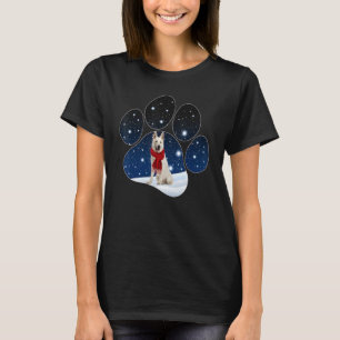 Swiss Shepherd Winter Snow Paw Dogs Christmas T-Shirt