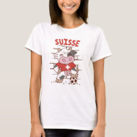 Swiss Soccer Cow Football Fan Switzerland Flag