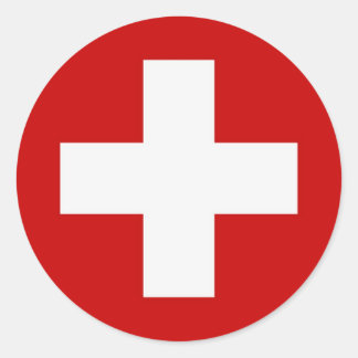 SWISS style Classic Round Sticker