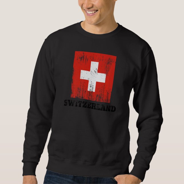 Swiss Switzerland Flag Pride Swiss Flag Sweatshirt (Front)