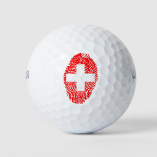 Swiss touch fingerprint flag golf balls