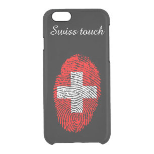 Swiss touch fingerprint flag clear iPhone 6/6S case