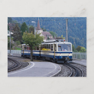 Swiss train postcard