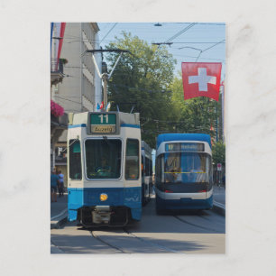 Swiss Trams Postcard