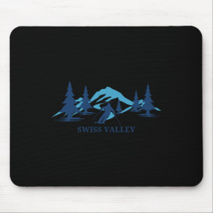Swiss Valley Michigan Ski Resort Skiing Skier Mouse Pad