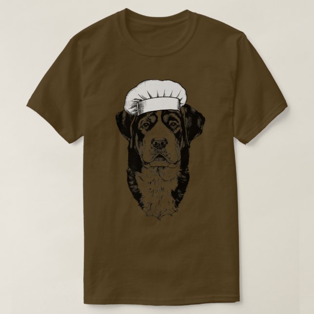 Swissy Greater Swiss Mountain Dog Cook Chef Funny  T-Shirt (Design Front)