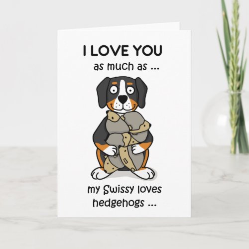 Swissy greeting card Valentines love dog Holiday Card