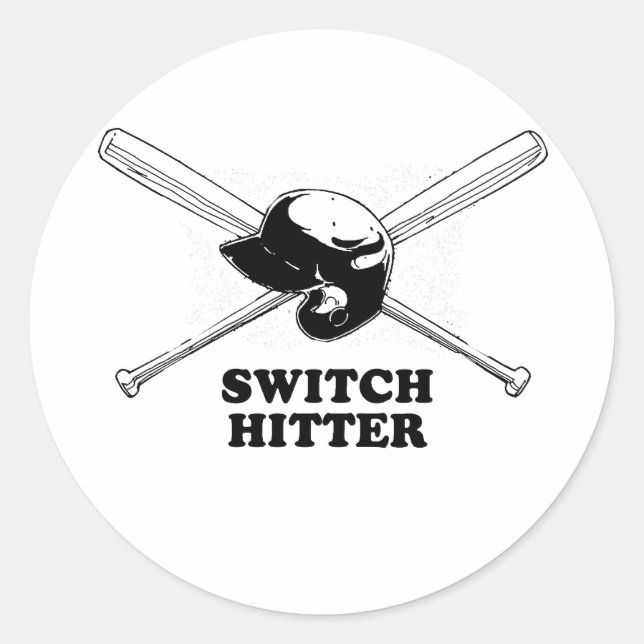 SWITCH HITTER CLASSIC ROUND STICKER (Front)