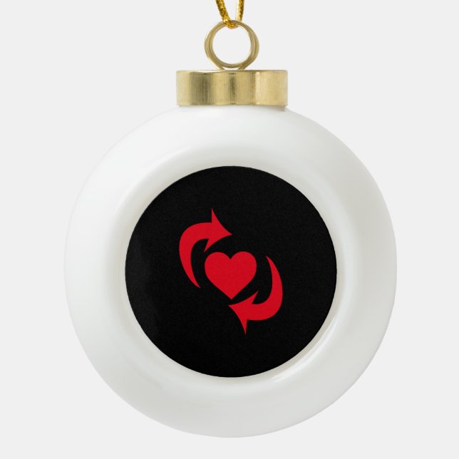 Switch Pride Ceramic Ball Christmas Ornament (Front)